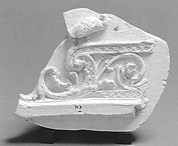 Quatre esquisses du départ de la rampe de l'escalier Mollien