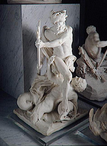 Neptune calmant les flots irrités, dit aussi Neptune calmant la tempête, accompagné d'un triton