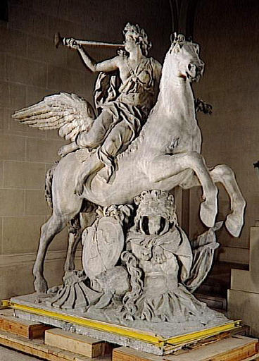 La Renommée à cheval sur Pégase