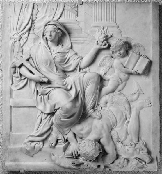 La Religion terrassant l'Hérésie ; également nommée : L'Hérésie terrassée ou Victoire de l'Eglise Catholique sur l'Hérésie