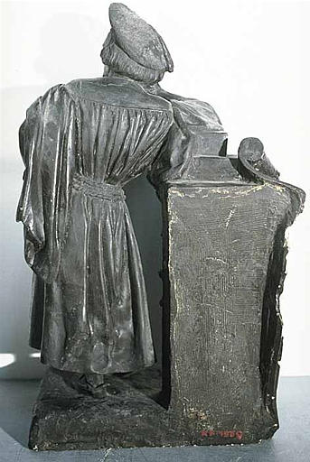 Auguste Vallet de Viriville en costume de fantaisie, accoudé à un meuble gothique (Paris, 1815-Paris, 1868), historien et archéologue