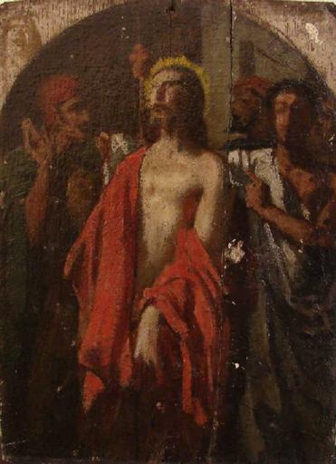 Ecce Homo (recto) ; Paysanne alsacienne cardant la laine (verso)