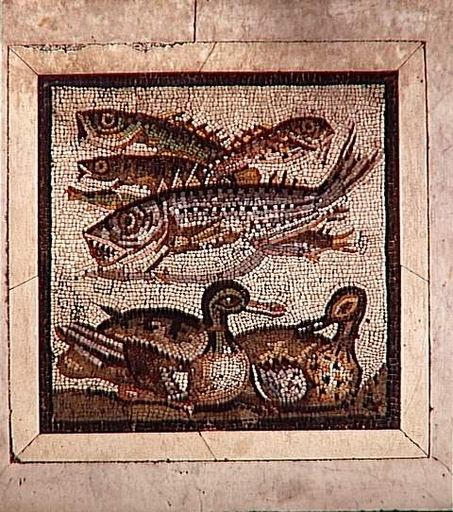 Panneau aux poissons et canards