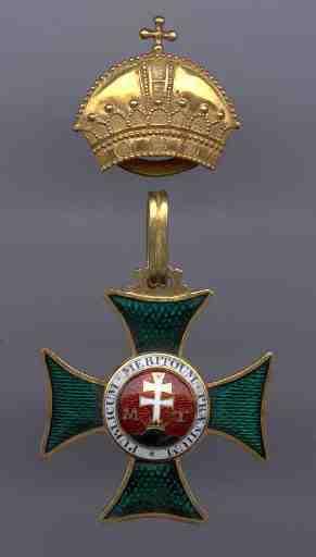 Grand Croix  de St Etienne de Hongrie, avec couronne or et émaux
