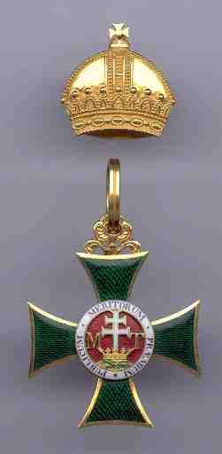 Grand Croix de St Etienne de Hongrie, avec sa couronne