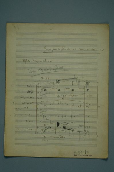 Musique pour le film du comte Etienne de Beaumont