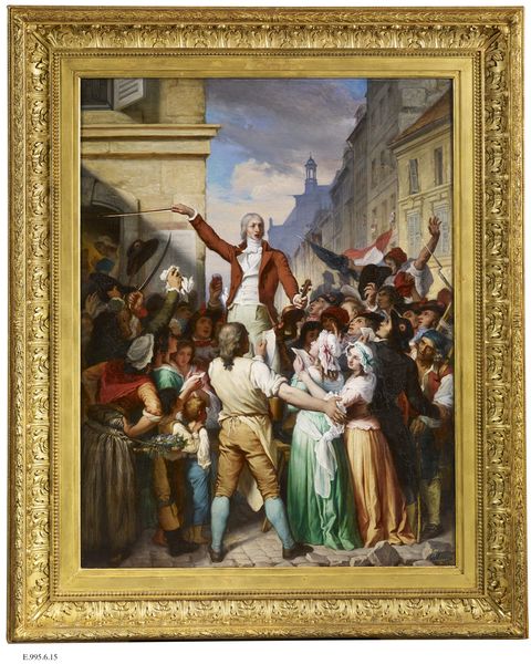 Méhul enseignant les chants patriotiques au peuple de Paris