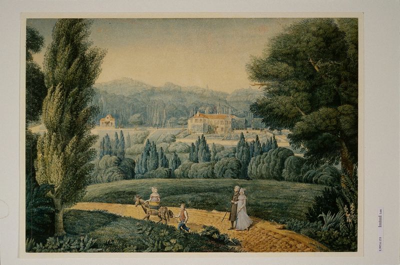 "Vue de l'Ermitage de J. J. Rousseau à Montmorency à l'époque où Grétry l'habitait"