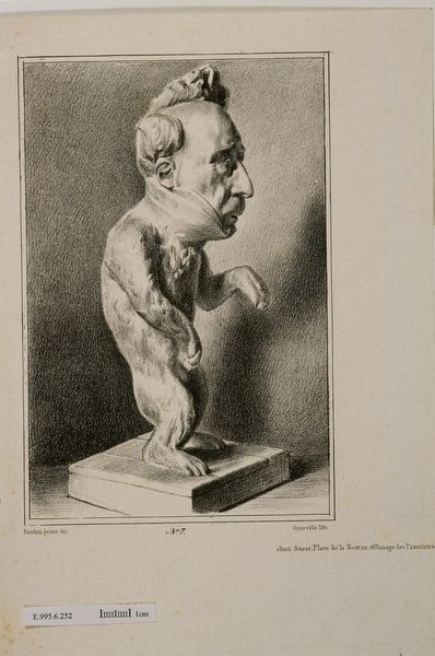 Portrait-charge de Jean-Blaise Martin dit "le baryton Martin"