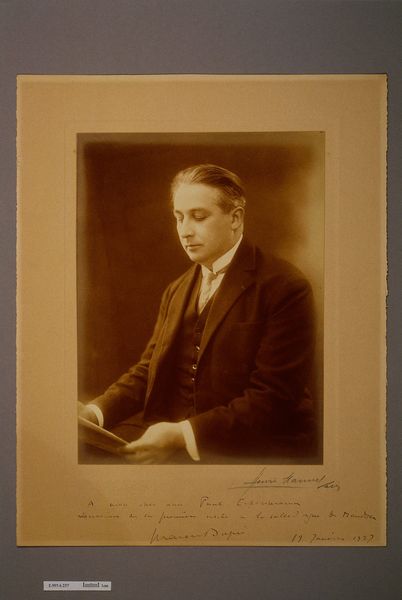 Portrait de Marcel Dupré (1886-1971) dédicacé à Paul Eisenmann (1882-1938)