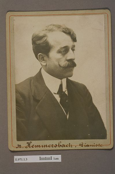 Portrait du pianiste M. Hemmersbach