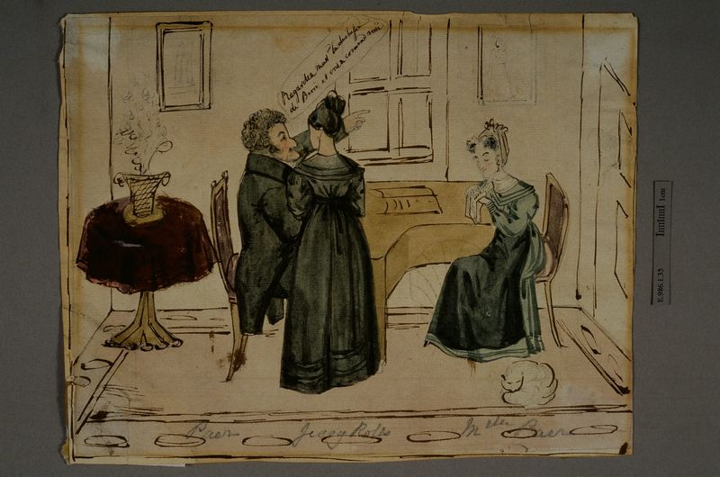Ferdinando Paër (1771-1839) au piano donnant une leçon