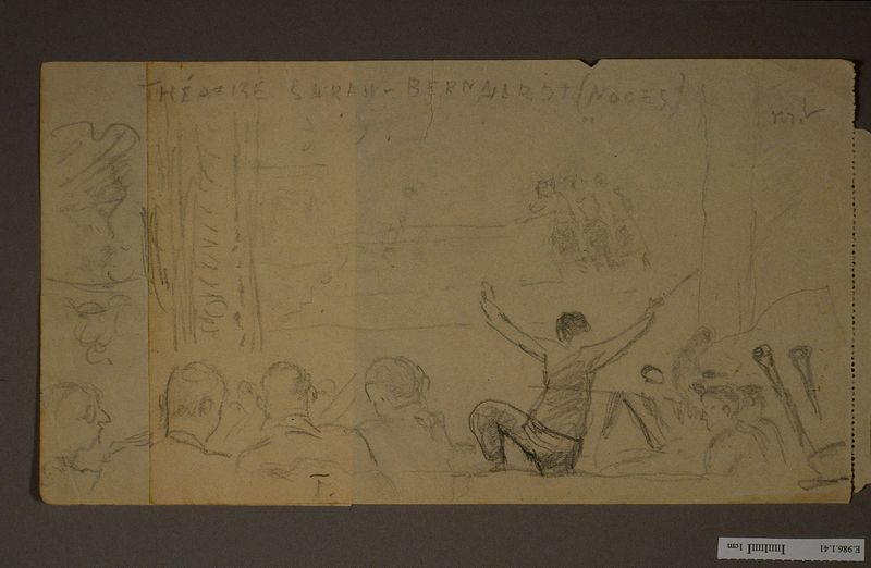 Igor Stravinski à une représentation des "Noces" dirigée par Roger Désormière en 1921/1922 au théâtre Sarah Bernardt