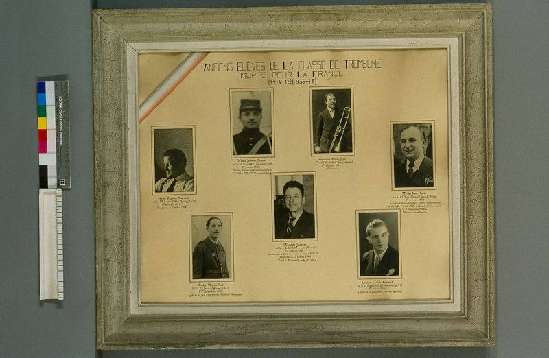 "Anciens élèves de la classe de trombone morts pour la France"