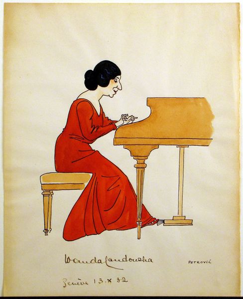 Portrait-charge de Wanda Landowska