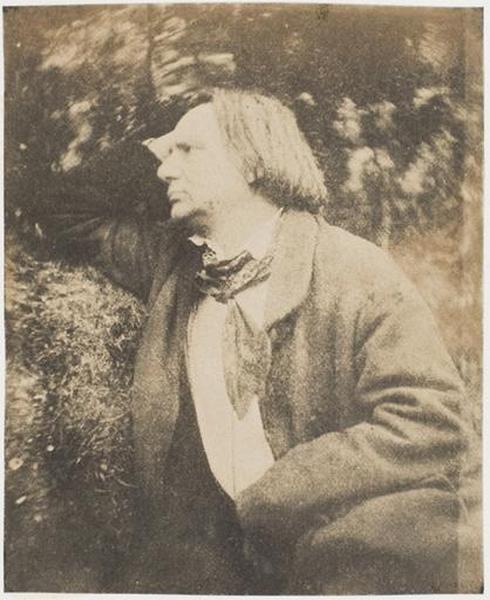 Victor Hugo, profil gauche, la main à la tempe