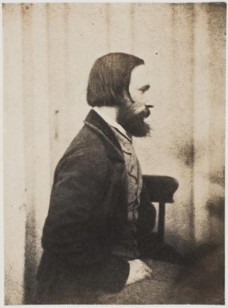 Autoportrait assis, profil droit