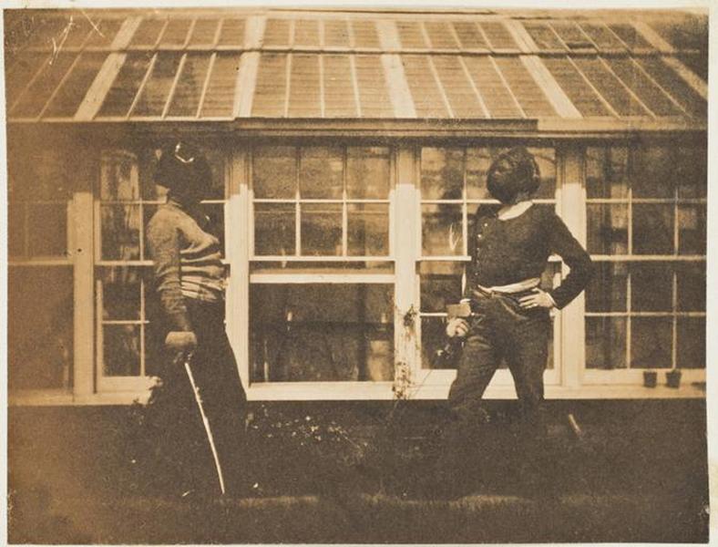 Charles et Victor Hugo faisant des armes devant la serre de Marine Terrace ; Le duel