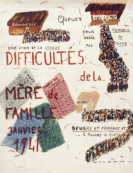 Difficultés de la mère de famille : Janvier 1941