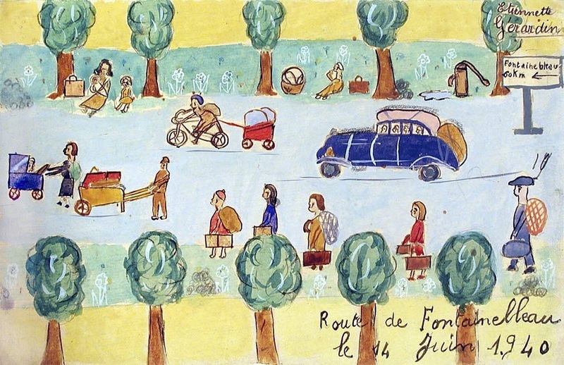 Route de Fontainebleau le 14 juin 1940