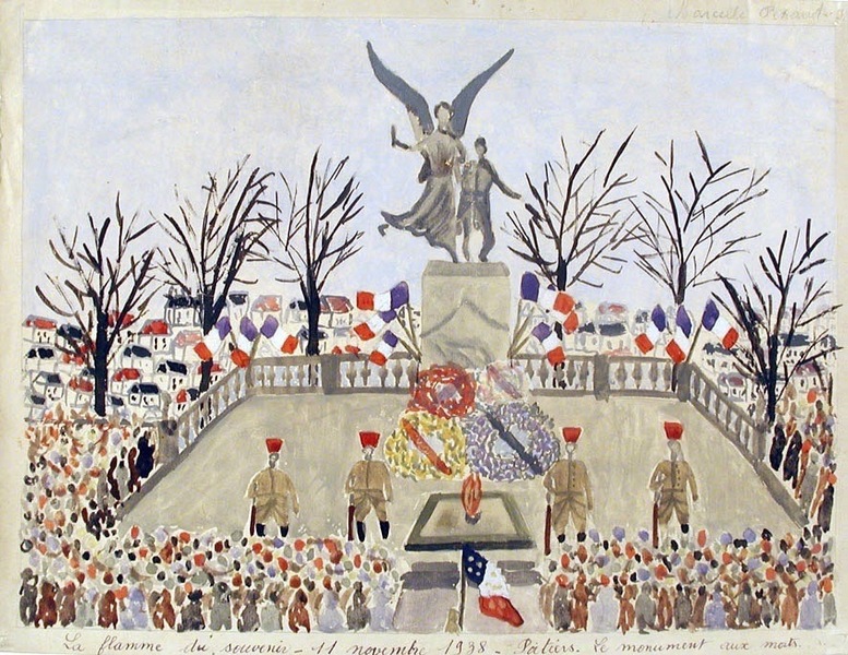 La Flamme du souvenir : 11 novembre 1938 : Poitiers : Le monument aux morts