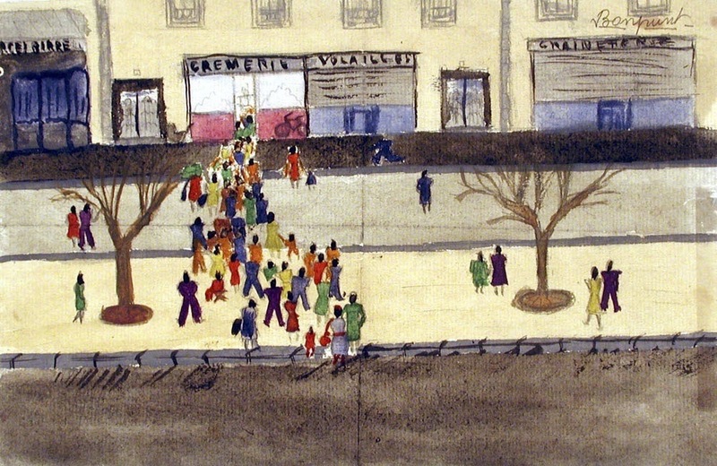 Queue devant une crémerie