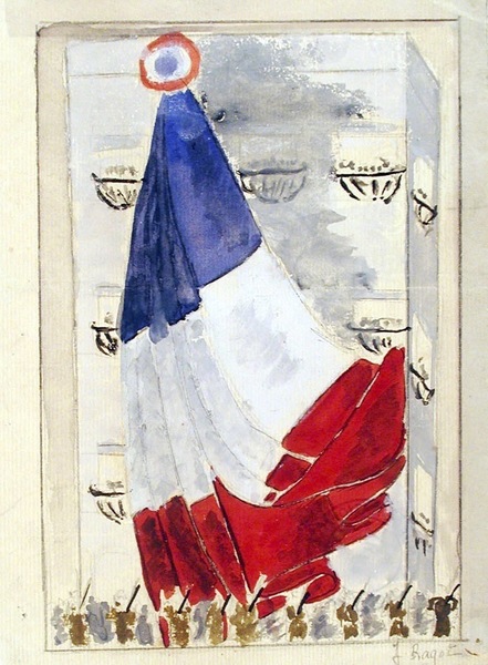 Champs-Elysées pavoisés le 11 novembre 1938