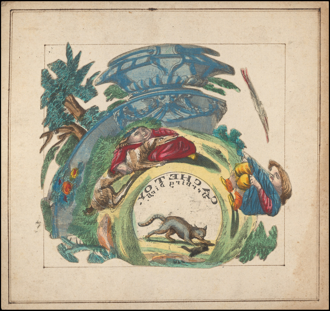 Planche d'anamorphose : Cache Toy