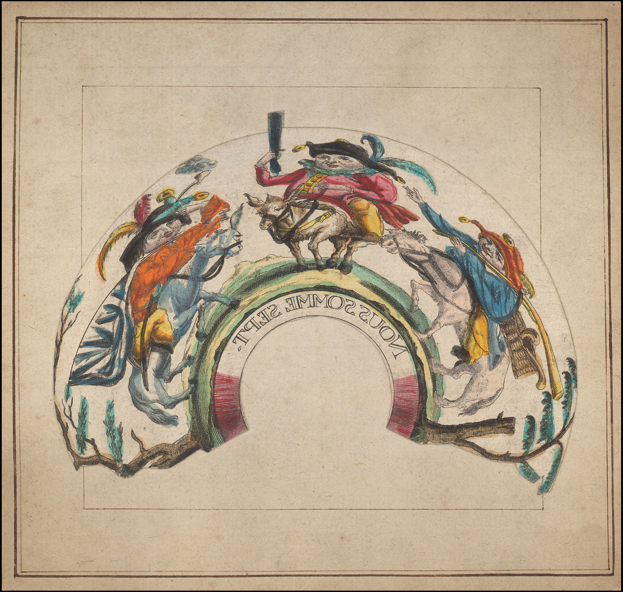 Planche d'anamorphose : Nous somme sept