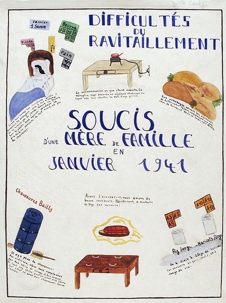 Difficultés du ravitaillement : Soucis d'une mère de famille en janvier 1941