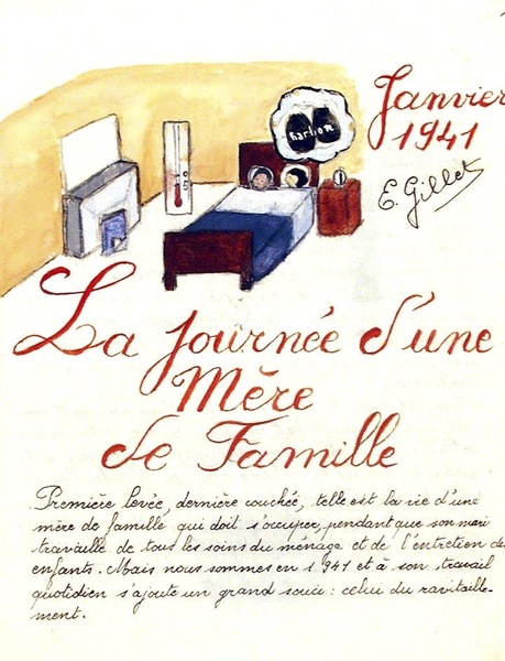 La Journée d'une mère de famille : Janvier 1941