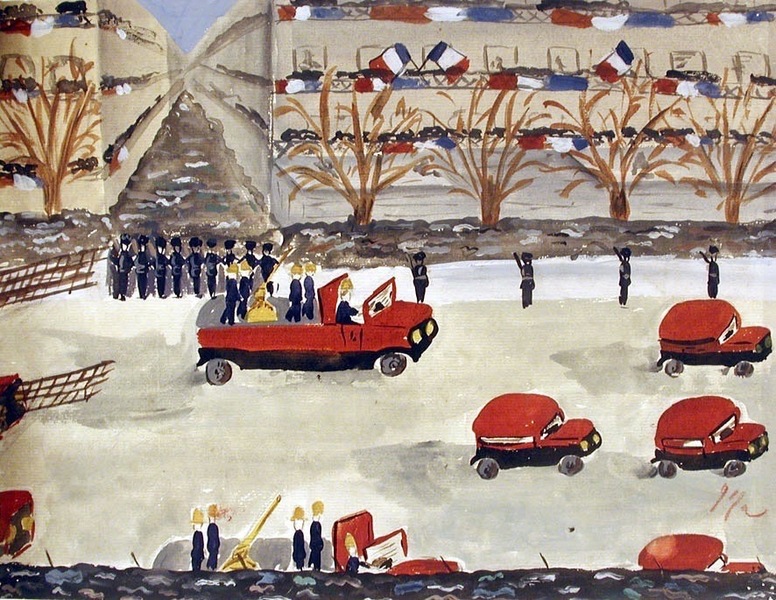 Défilé de pompiers le 11 novembre 1938