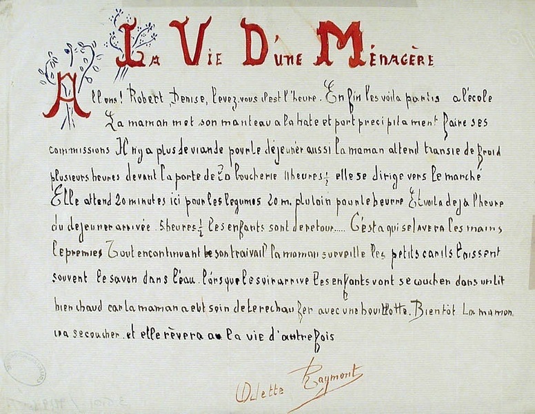 La Vie d'une ménagère
