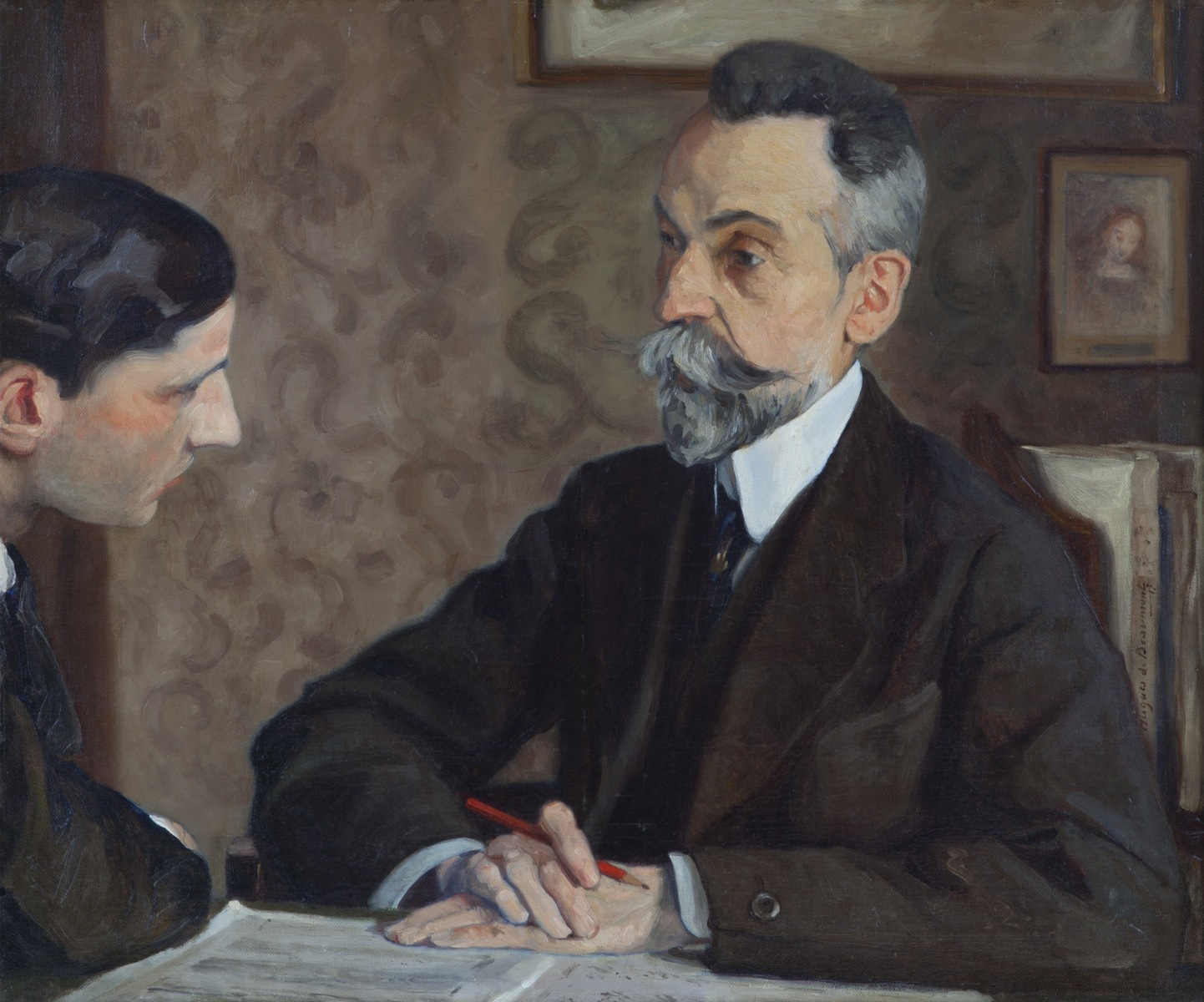 Portrait d'un musicien avec son élève