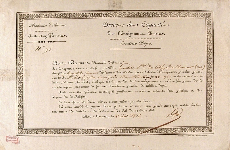 Brevet de capacité pour l'enseignement primaire : troisième degré