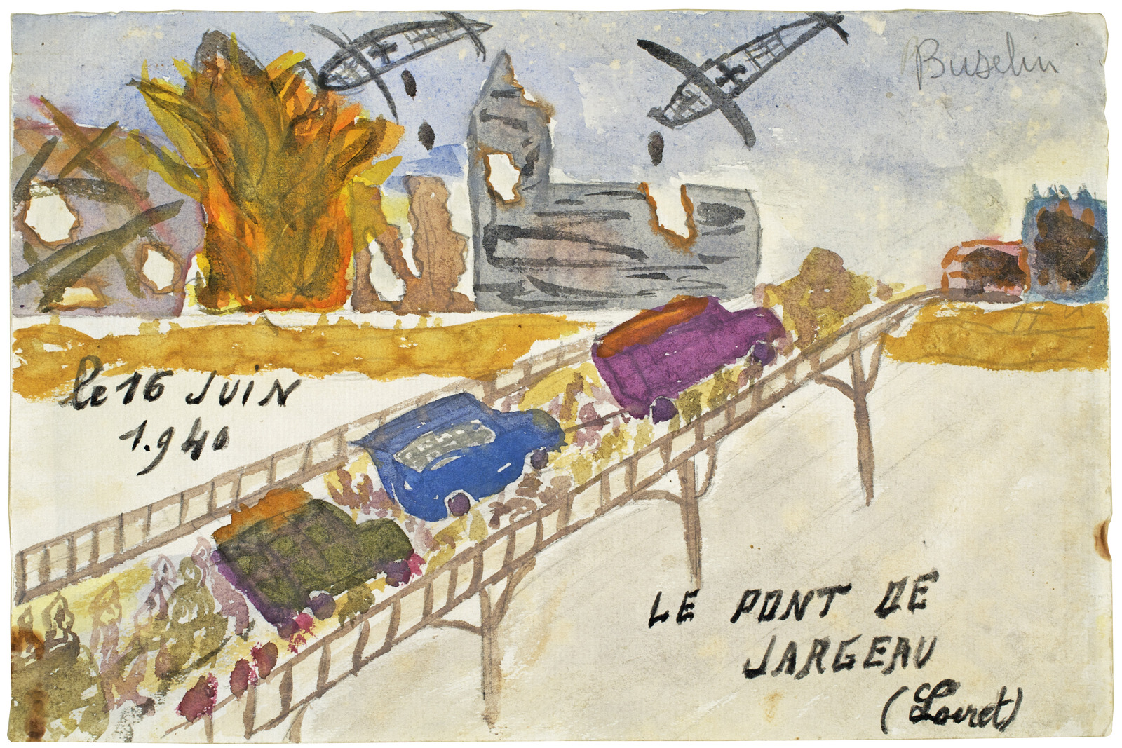 Le Pont de Jargeau (Loiret) le 16 juin 1940