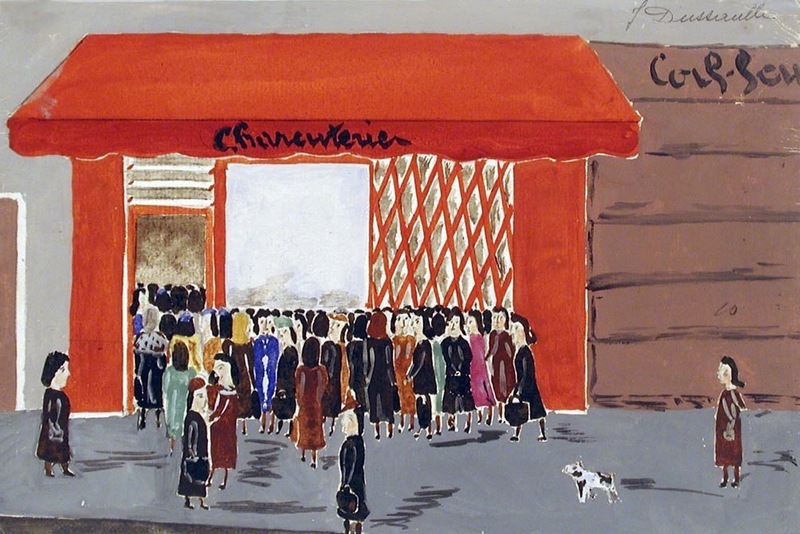 Queue devant une charcuterie