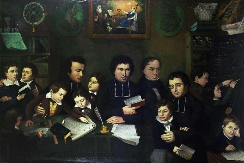 Maîtres et élèves au pensionnat de Taisey