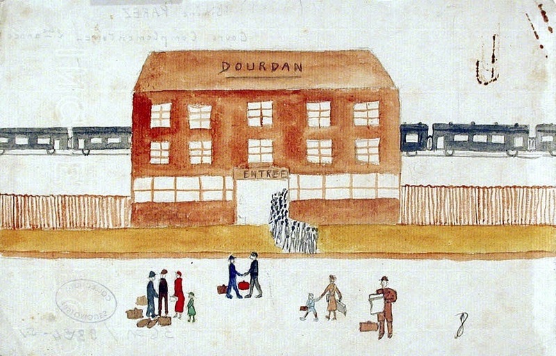 Gare de Dourdan : Queue pour avoir des billets