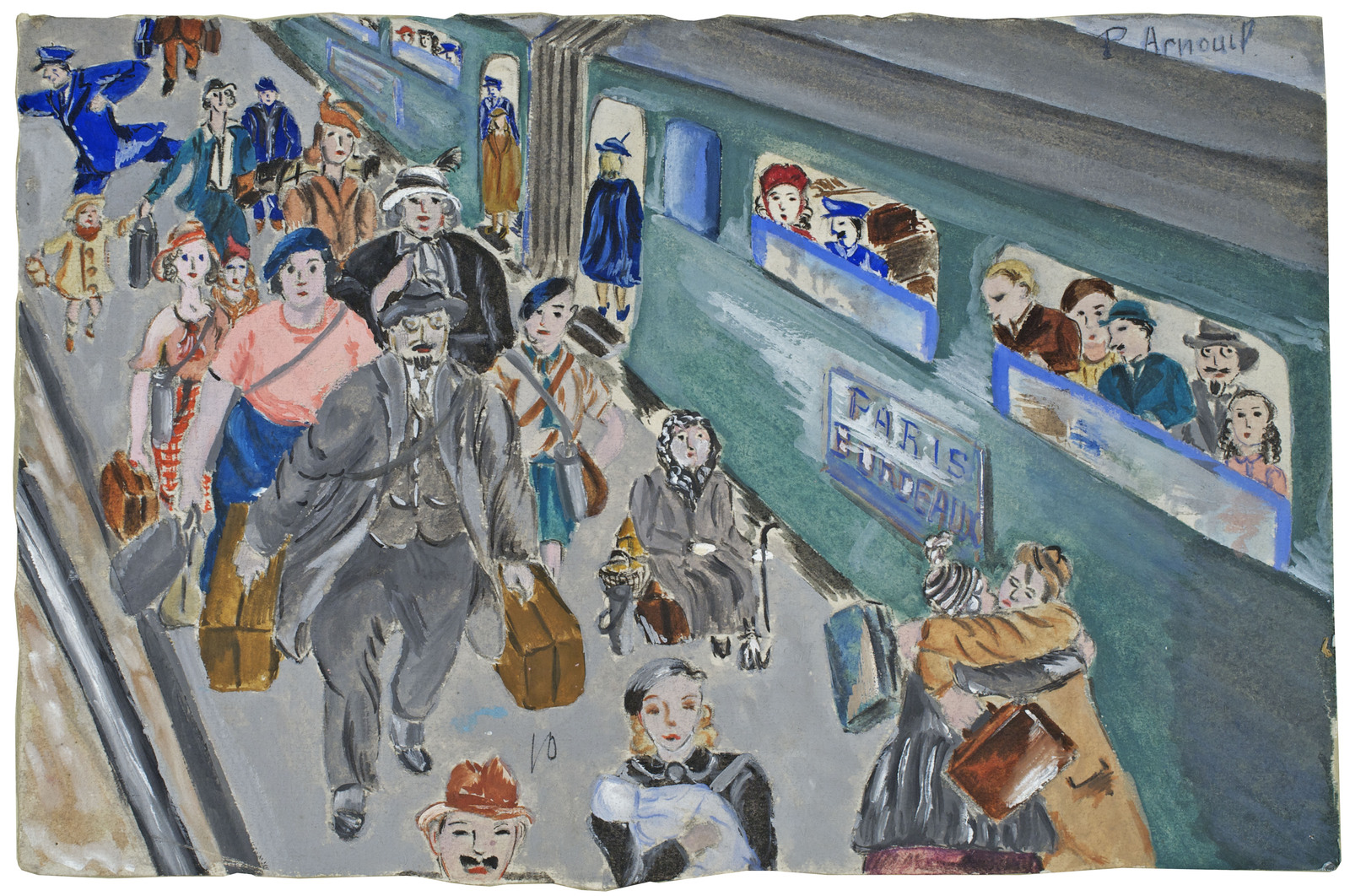 Départ du dernier train Paris-Bordeaux à Orléans, gare des Aubrais, 12 juin 1940