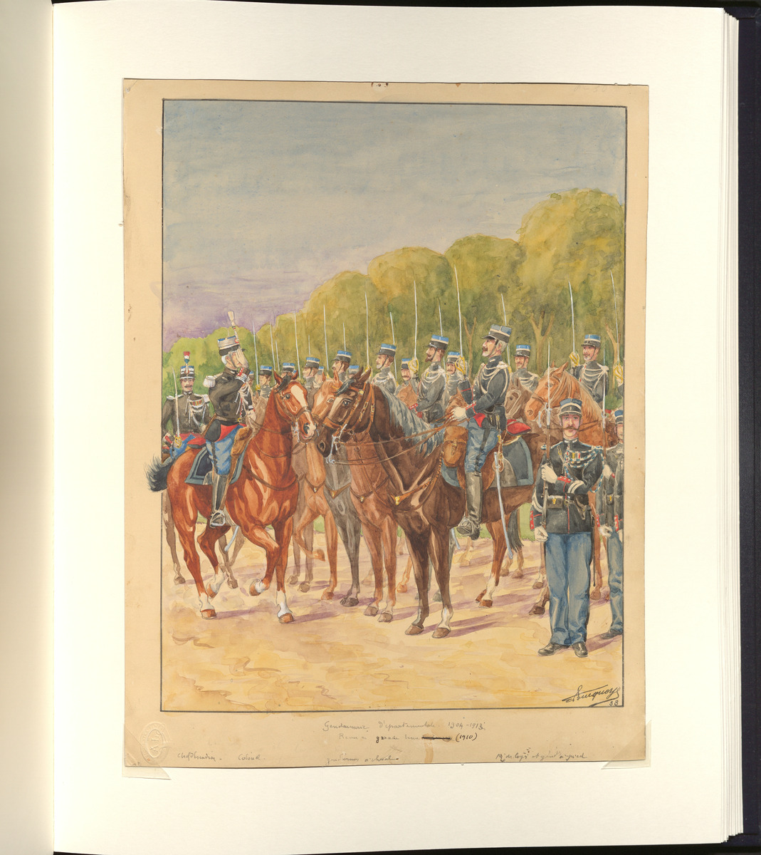 Aquarelle : Gendarmerie départementale (1904-1913)