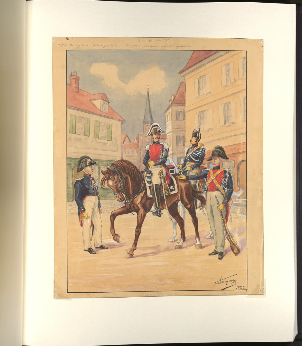 Aquarelle : Gendarmerie départementale (1846-1850)