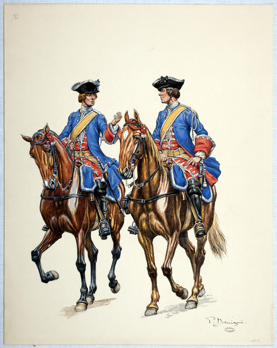 Archers de la maréchaussée en patrouille (1720)