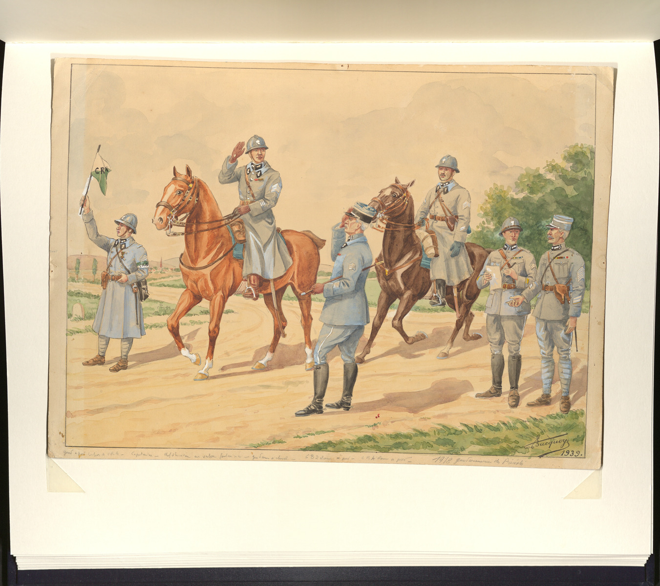 Aquarelle : Gendarmerie des Prévôtés (1918)