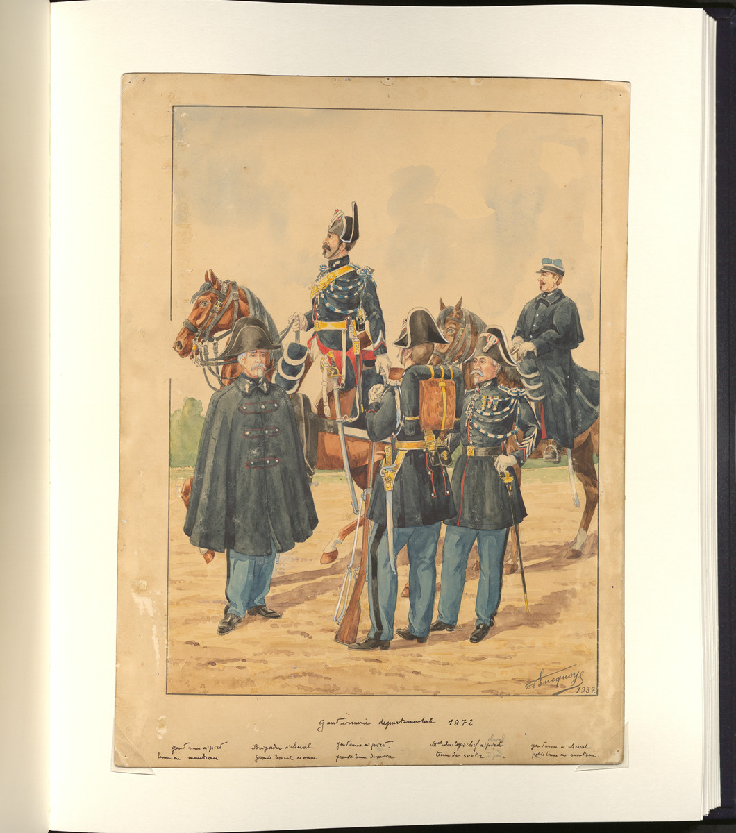 Aquarelle : Gendarmerie départementale (1872)